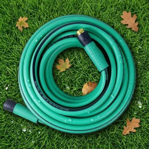 50FT PVC High Pressure Braided Water Hose Portable Garden Pipe Easy Storage for Family Outdoor Water Work