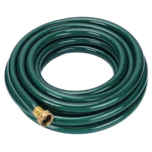 50FT SL-5001 Garden Water Hose with Brass or Plastic Connectors 1/2” Diameter ANSI Standard Durable PVC Material