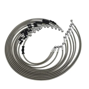 50cm-120cm Stainless Steel Banjo Fitting Braided Motorcycle Oil Hose Brake Line
