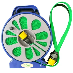 50ft 100ft Retractable Rubber Expandable Lightweight Anti Abrasion Flexible ANSI Standard 3/4” Diameter Wall Garden Hose Reel