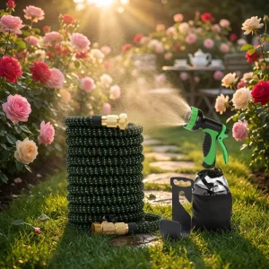 50ft 3X Expandable Garden Hose with Spray Nozzle Flexible Magic Water Hose for Garden Watering Car Washing