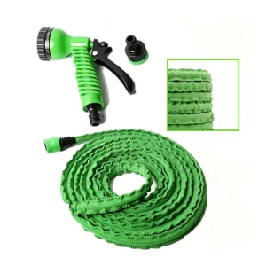 50ft Expandable Garden Hose with 7 Function Spray Nozzle Quick Connector Leak Proof Flexible Magic Water Hose