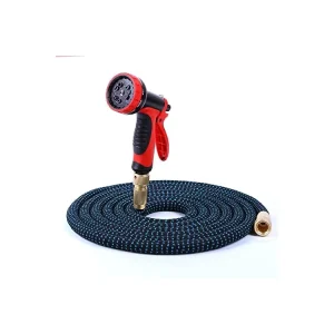 50ft Expandable Water Rewindable Retractable Garden Hose With Metal Connector