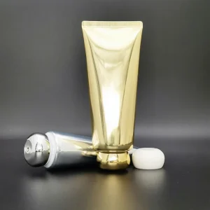 50ml PE Plastic Glossy Matte Black Soft Cosmetic Lotion Squeeze Tube with Screw Cap Screen Printed Skin Care