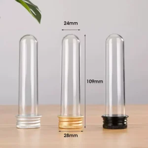 55Ml Pet Color Test Tube Empty Plastic Tubes for Medicine Storage Bottle Can Be Printed Logo