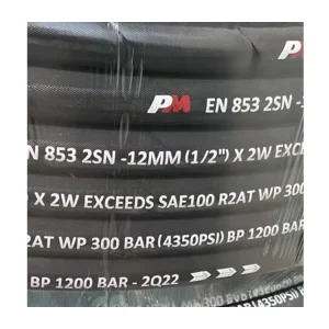 5800 PSI EN 853 2SN SAE 100 R2AT Hydraulic Hose 3/8 1/2 5/8″ High Pressure Flexible Two Steel Wire Braid Rubber Oil Fuel Tube