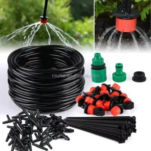 5M 20M Drip Irrigation System Drip Irrigation Kit for Plant Pots Garden 1 4” Watering Hose with Adjustable Dripper