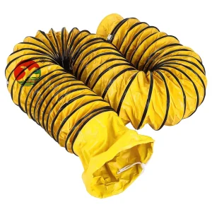 5M Ducting Hose 10IN PVC Flexible Duct Hosing with Adjustable Rope S Hook & Steel