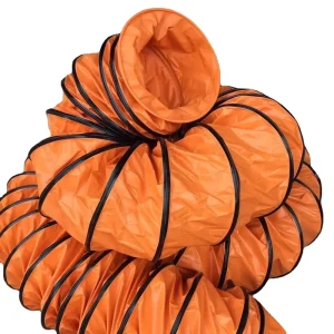 5M PVC Flexible HVAC Duct Hosing Air Ducting Hose for 10 Inch Industrial Utility Blower Exhaust Fan