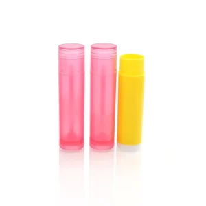 5g Empty Plastic Lip Gloss Tubes With Custom Printing Plastic Lipstick Cosmetic Lip Balm Tube