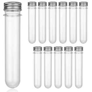 5ml 10ml 15ml 20ml 30ml 40ml 50ml Pet Plastic Pet Preform Test Tube With Aluminum Screw Cover