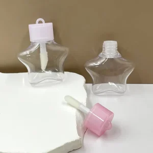 5ml Five Pointed Star Transparent Lip Gloss Tubes Lipstick Plastic Bottle Container for Cosmetic Packaging Materials