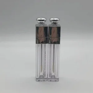 5ml Square Lip Gloss Tubes Empty Cosmetic Dispensing Bottles ABS Material Custom Logo Makeup Packaging Containers