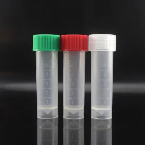 5ml pp Plastic Test Tube O Ring Screw Lid Stand 1ml 1.8ml 2ml Freeze Tube Leakproof Plastic Vial for Testing