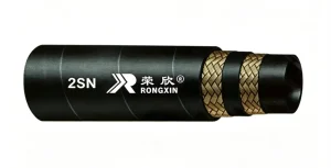 6 51Mm 2Inch Braided Steel Wire Reinforced Flexible Oil Suction Industrial High Pressure Hydraulic Rubber Hose SAE
