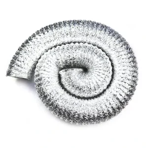 6 Inch 10 Meter Per Piece Single Layer Flexible Energy Saving Aluminum Duct for Hospital & Gym HVAC Systems