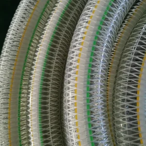 6 Inch 8 Inch 2 Inch 4mm 50m PVC Steel Wire Reinforced Clear Hose Transparent Spring Pipe for Fluid Applications
