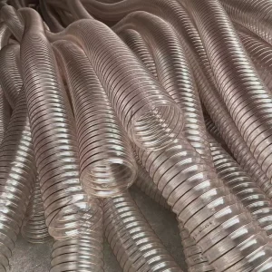 6 Inch Polyurethane PU Steel Wire Spiral Air Hose Durable and Flexible PU Spring Ducting Collection