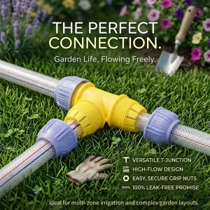6-point Three-way Plastic Water Hose Connector Adapter Threaded Connection for Garden Irrigation Flexible Diversion Extension