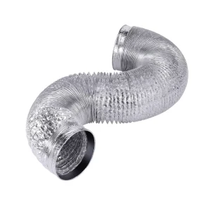 6.5FT Flexible Aluminum HVAC Duct 4″*200CM Tight Space Dryer Vent Hose Air Conditioner Exhaust Heating Cooling Ventilation Kit