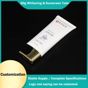 60g Custom PE Tubes Square Empty Tubes for Cosmetics Soft Tube Oval Plastic Cream Lotion Packaging Squeeze Soft Touch Cream Tube