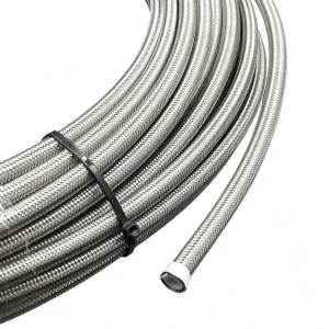 6AN PTFE Fuel Line Hose Braided Stainless Steel E85 Fuel Oil Gas Hose with All Automotive Fuels Lubricants and Coolant