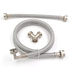 6FT SS304 Braided Unsf Steam Dryer Hose Installation Kit with Y Type Connector