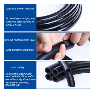 6mm 1 4” Gasoline Diesel Lubrication Oil Engine Machinery Marine Truck Motorcycle NBR Fuel Hose