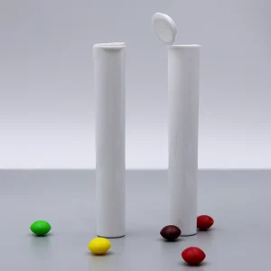 73mm 98mm 116mm Plastic Tubes with Pop up Lid Airtight Smell Proof Containers
