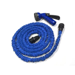 75 Ft Rubber Garden Plastic Flexible Expandable Hose with Nozzle Tube High Pressure Retractable Hose Pipe