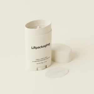 75g Empty Deodorant Stick Container White Oval Plastic Twist Bottom Tube With Inner Cap