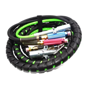 8 FT 3 in 1 ABS Electrical & Air Assemblies SAE J2394 Cable with SAE J560 7 Way Plug and 3/8 ID Air Brake Hose Assemblies
