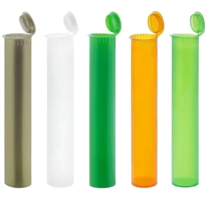 80mm 90mm 109mm 116mm Custom Printing Plastic Child Resistant Tube Smell Proof Custom Pop Top Tube