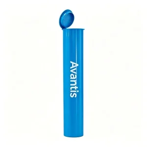 80mm PP Plastic Roll Paper Packaging Tube with Child Proof Hinged Lid for 109mm Cones Custom Logo