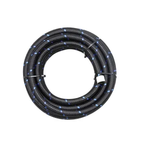 8AN 10AN 6AN AN6 3 8″ Oil Fuel Line Hose Braided Stainless Steel Oil Gas Fuel Hose Line Black & Blue