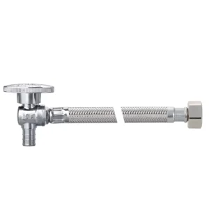 911831 1 2″FIP X1 2″PEX Modern Stop Valve Faucet Connector Grade SUS304 Braided Flexible Metal Hose Tube CUPC NSF Lead Free