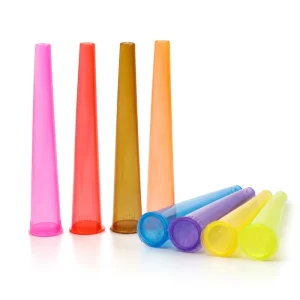 98mm 109mm 84mm Transparent Colors Plastic Pop Top Tube 30% PCR Conical Safelock Tubes Cone Container King Size