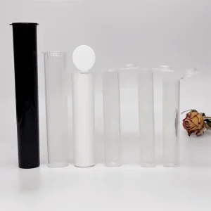 98mm 110mm 116mm Multiple Colors Smoking Plastic Pop Top Tube Packaging Plastic Tubes Vial with Childproof Cap
