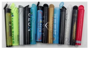 98mm 116mm Colorful Plastic Pop Top Packaging Tube Child Resistant Tube Pre Packing Rolls Packaging Tubes