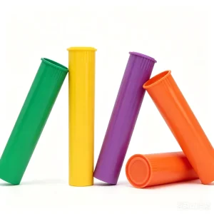 98mm CR Pop Top Plastic Tube Colorful Childproof Pre PP Tube Roll Storage Container Low MOQ Ready Stock
