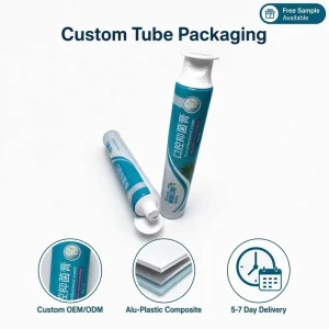 ABL Laminated Soft Plastic Toothpaste Packaging Tube Empty Squeeze Tube Custom OEM Private Label Cap