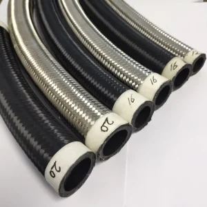 AN20 AN4 AN6 AN8 AN10 AN12 AN16 Car Fuel Hose Oil Gas Cooler Hose Line Pipe Tube Stainless Steel Braided Inside CPE Rubber