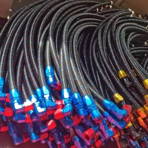 AN3 AN16 High Temperature Fuel Oil Line Hose PTFE Racing Hose Tube 304 Stainless Steel Braided Cooler Hose Line Pipe Tube