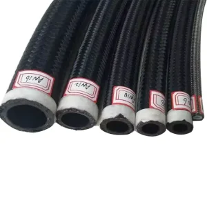 AN3 AN4 AN6 AN8 AN10 AN12 AN16 AN20 Fuel Hose Oil Cooler Hose Line Pipe Tube CPE Stainless Steel Nylon Black