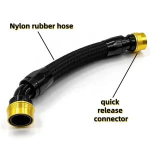 AN4-AN10 Nylon Braided SS Reinforced CPE Rubber Hose Assembly Quick Release Swivel Fitting Racing Fuel Oil Coolant Vacuum Line