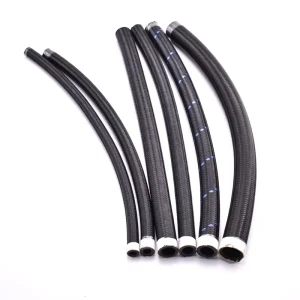 AN4 AN6 AN8 AN10 AN12 AN16 Black Nylon Braided Fuel Hose Rubber Oil Fuel Gas Line Rubber Hose Pipe
