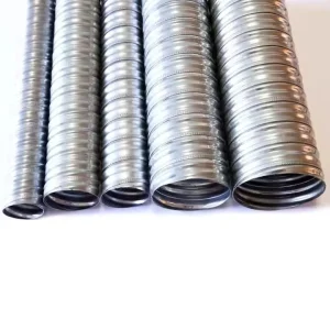 API CE ISO Certified SGCC DX51D 1.0mm 2.0mm Galvanized Steel Flexible Hose Full Hard Zinc Coated Corrugated Pipe