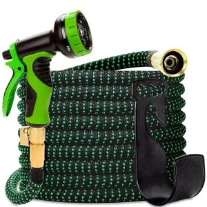 Adjustable 100Ft 200Ft Double Layer Latex Tube Rubber Garden Hose Expandable Flexible Sprayer Set with Spray Nozzle