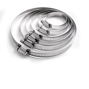 Adjustable 21-38mm 27-51mm Pipe Clamp Worm Gear 201 304 Stainless Steel American Type Hose Clamps