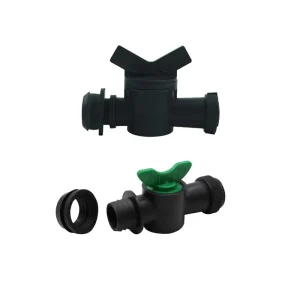 Adjustable 25 32mm Open Hole Type Straight Through Valve Switch Plastic Garden Hose Fitting for Greenhouse Agriculture